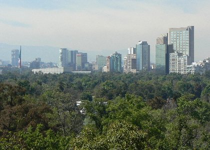 Blick vom westlichen Rand des Zentrums in den Westen der Stadt