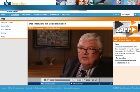 Zapp Interview mit Bodo Hombach (screenshot)