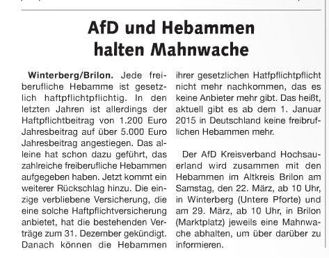 Hebammen und AfD HebammenAfD20140314
